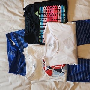 Assorted Girls Youth Large Athletic wear, soccer theme